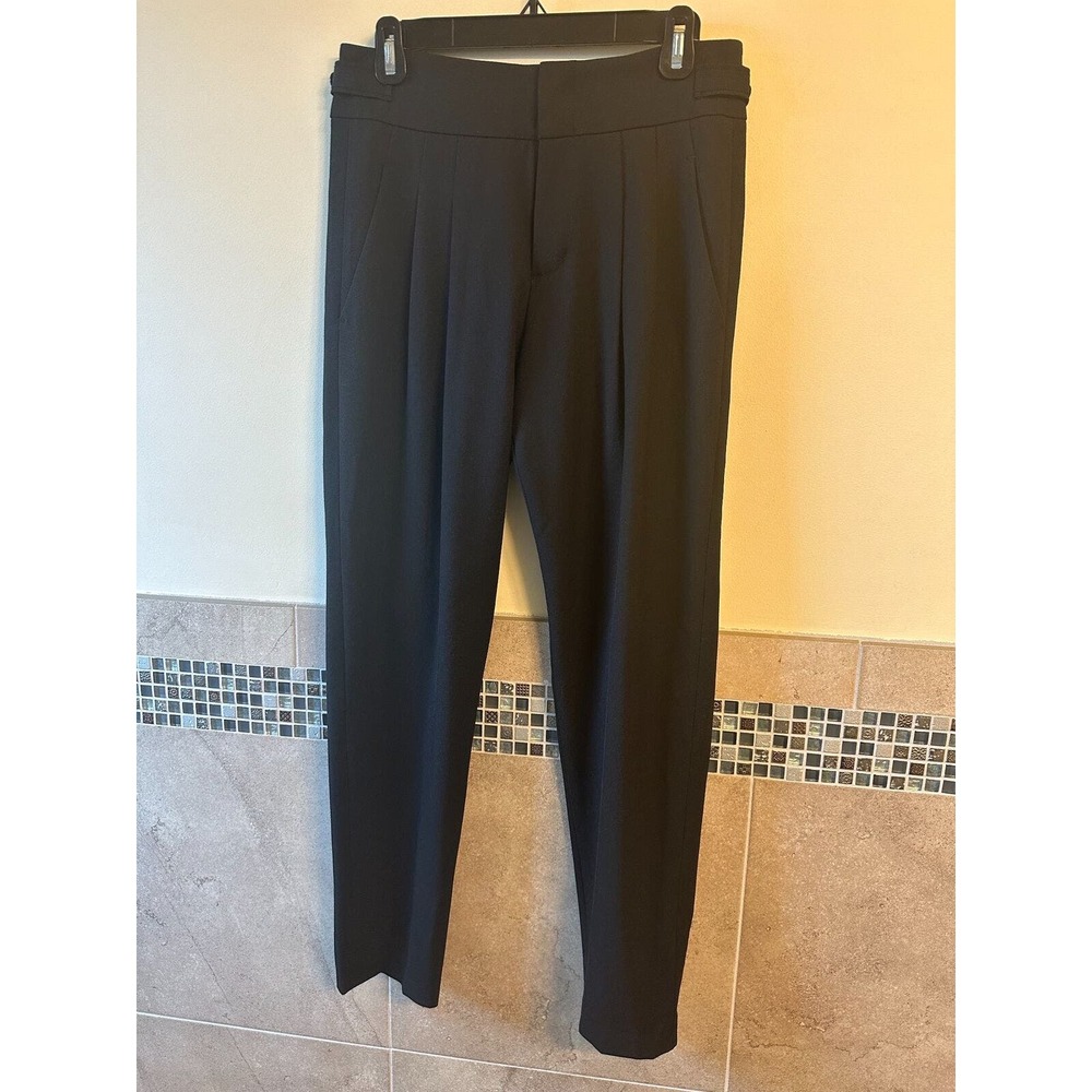 VINCE Black Double Pleat Front Trousers SZ 2 NWOT